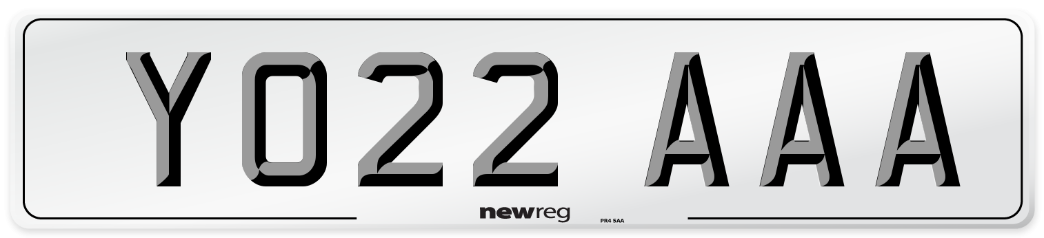 YO22 AAA Number Plate from New Reg